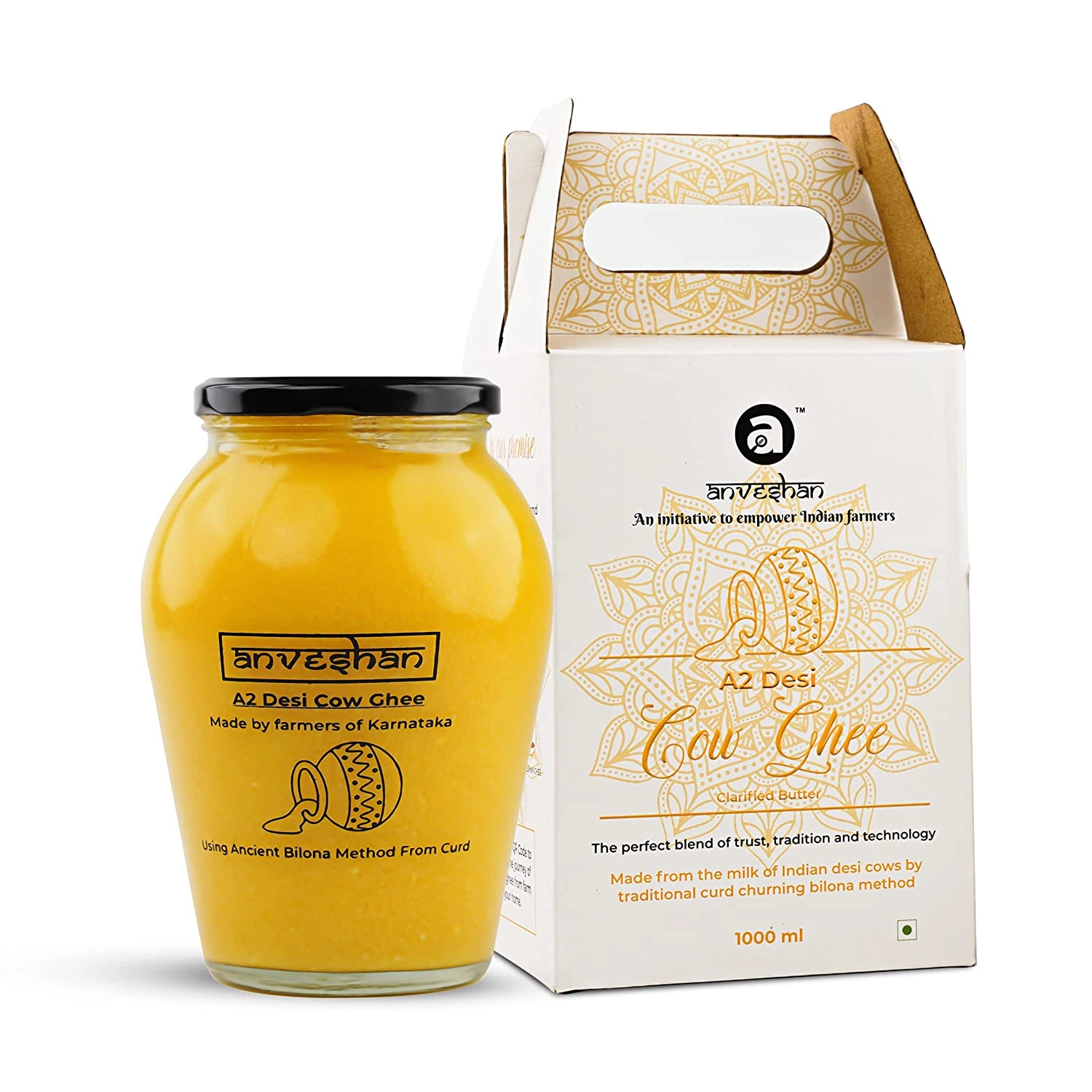 Anveshan A2 Cow Ghee - 1L - image 1