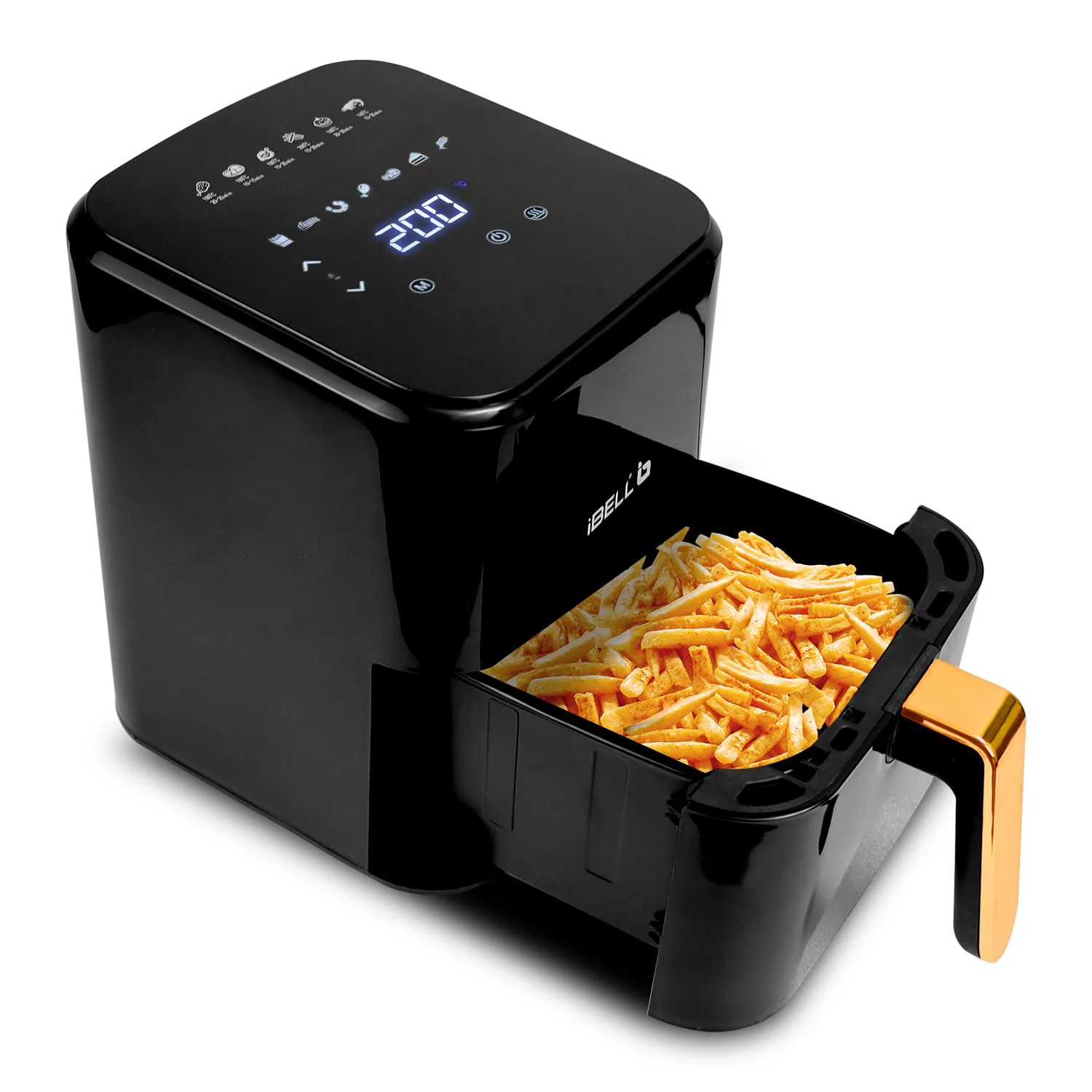 iBELL AF500M Air Fryer 5 L, Digital Fryer with 7 Cooking Presets, Full Touch Controls, Smart Rapid Air Technology, Timer Function with Auto off & Fully Adjustable Temperature Settings (Black) - image 1