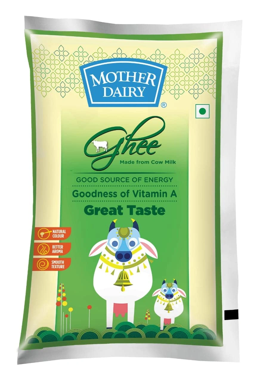 Mother Dairy Cow Ghee Pouch, 1L - image 1