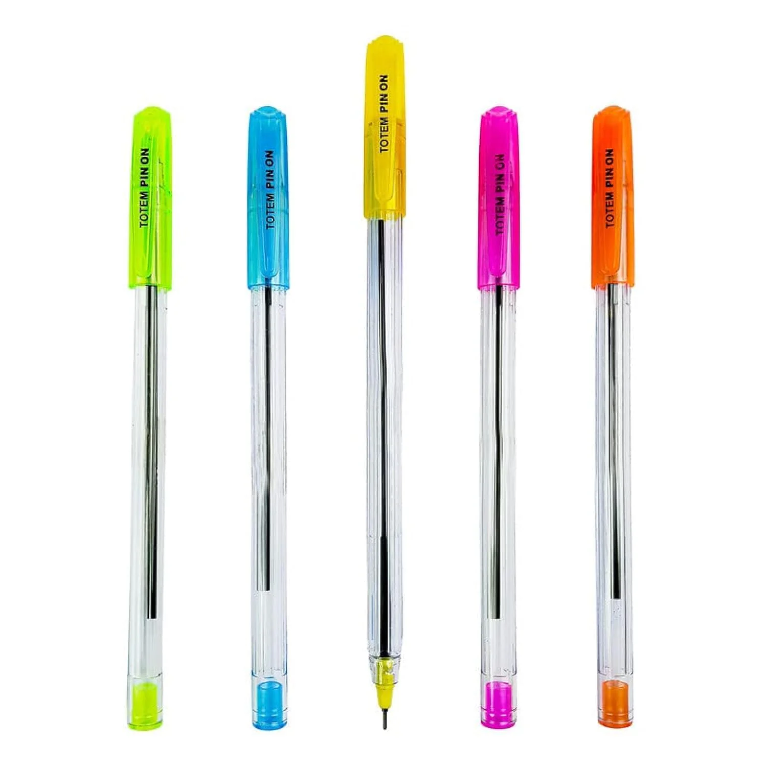 TOTEM Pin On Ball Pens | 60 Blue Ink Pens | 0.7 mm Tip | Comfortable Grip | Pens Combo Pack | Best Pens for Writing | Perfect for KIds - image 2