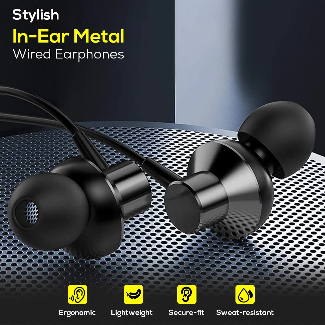 pTron Pride Lite HBE (High Bass Earphones) in Ear Wired Earphones with Mic, 10mm Powerful Driver for Stereo Audio, Noise Cancelling Headset with 1.2m Tangle-Free Cable & 3.5mm Aux (Grey) - image 2
