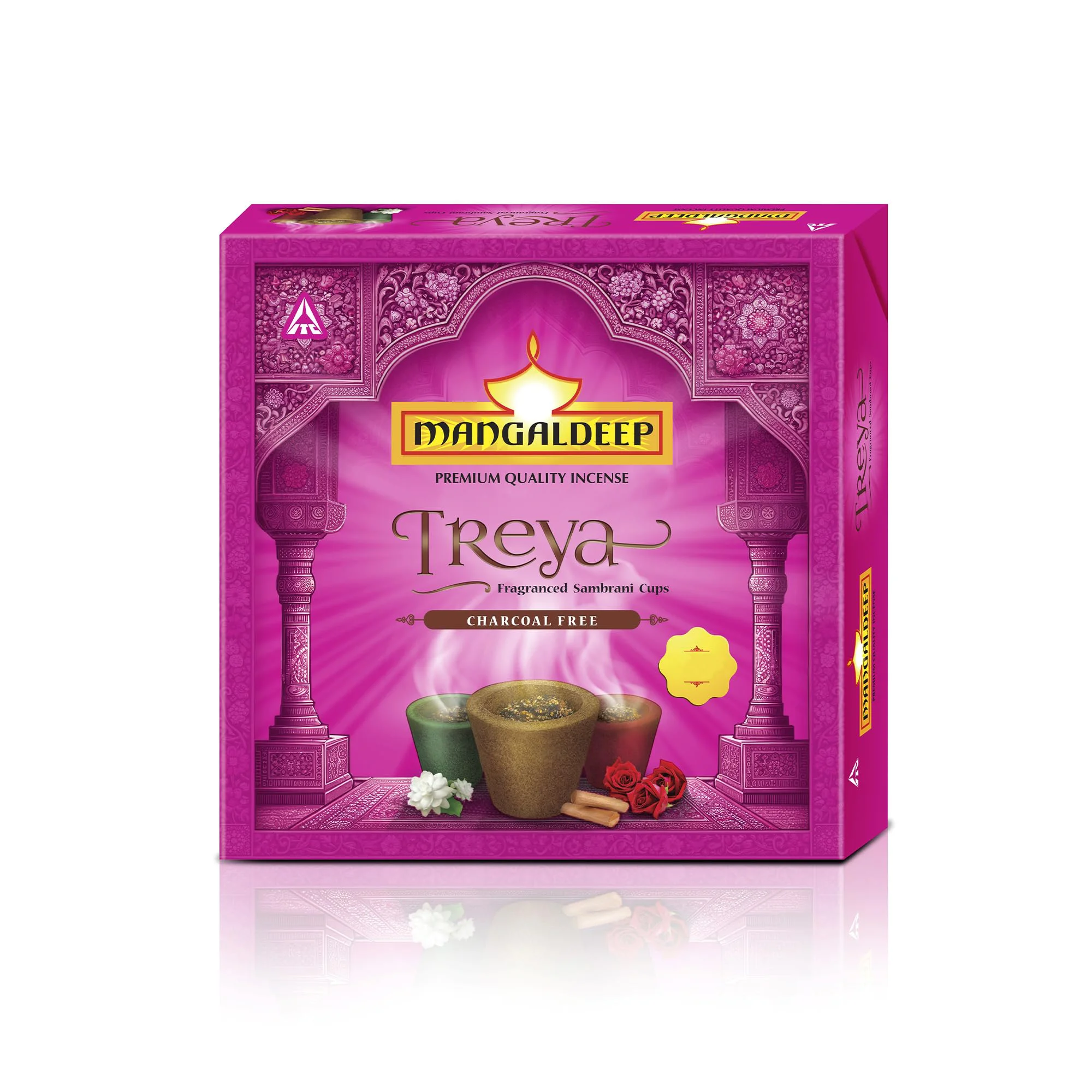 Mangaldeep Treya Power of 3in1 Sambrani Cups - 9 Cups - image 1
