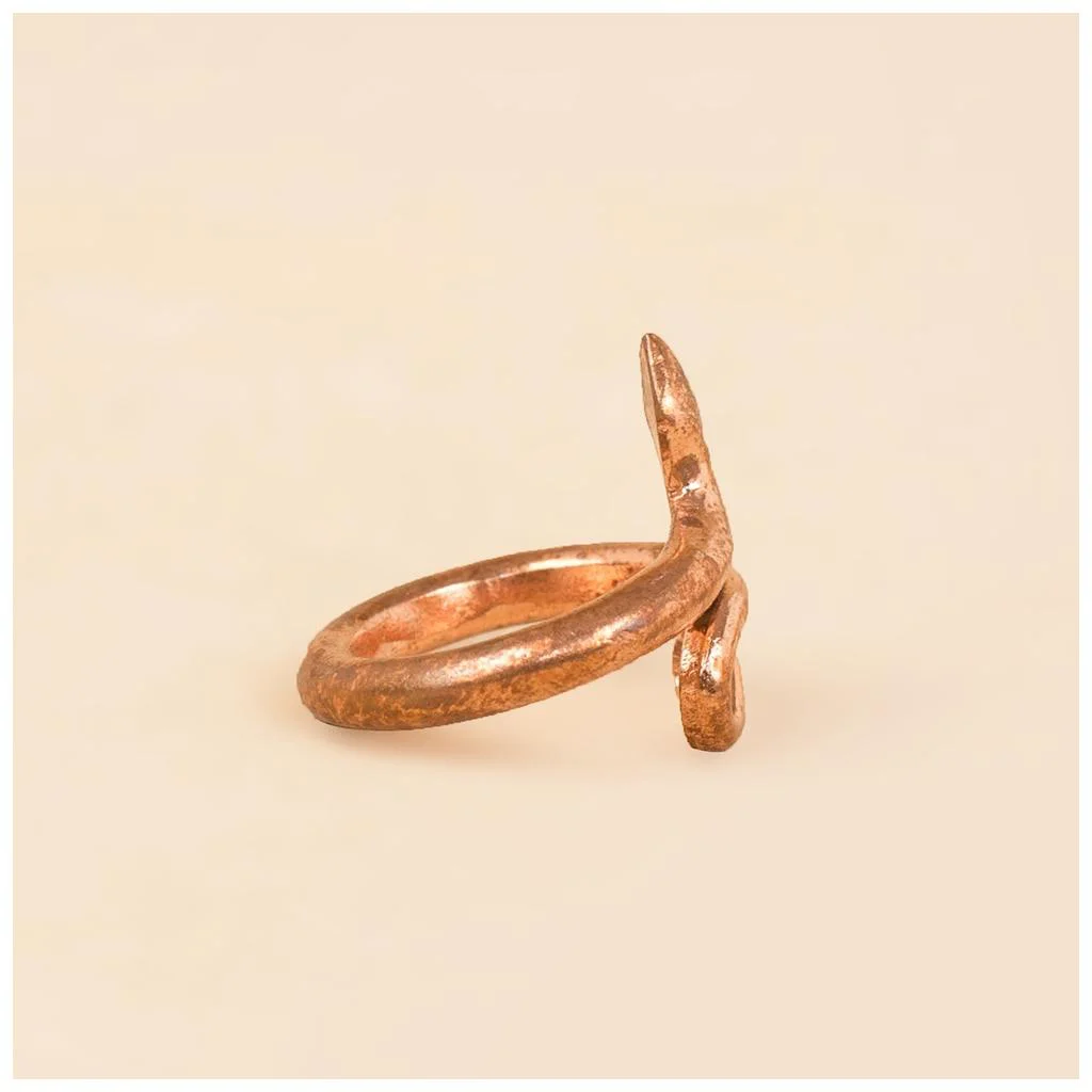 Sarpa Sutra, Consecrated Snake Ring, Copper metal  (Large Size) - image 2