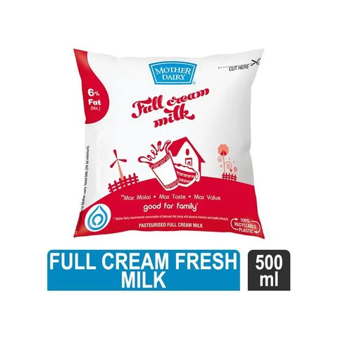 Mother Dairy Full Cream Fresh Milk, 500ml - image 2