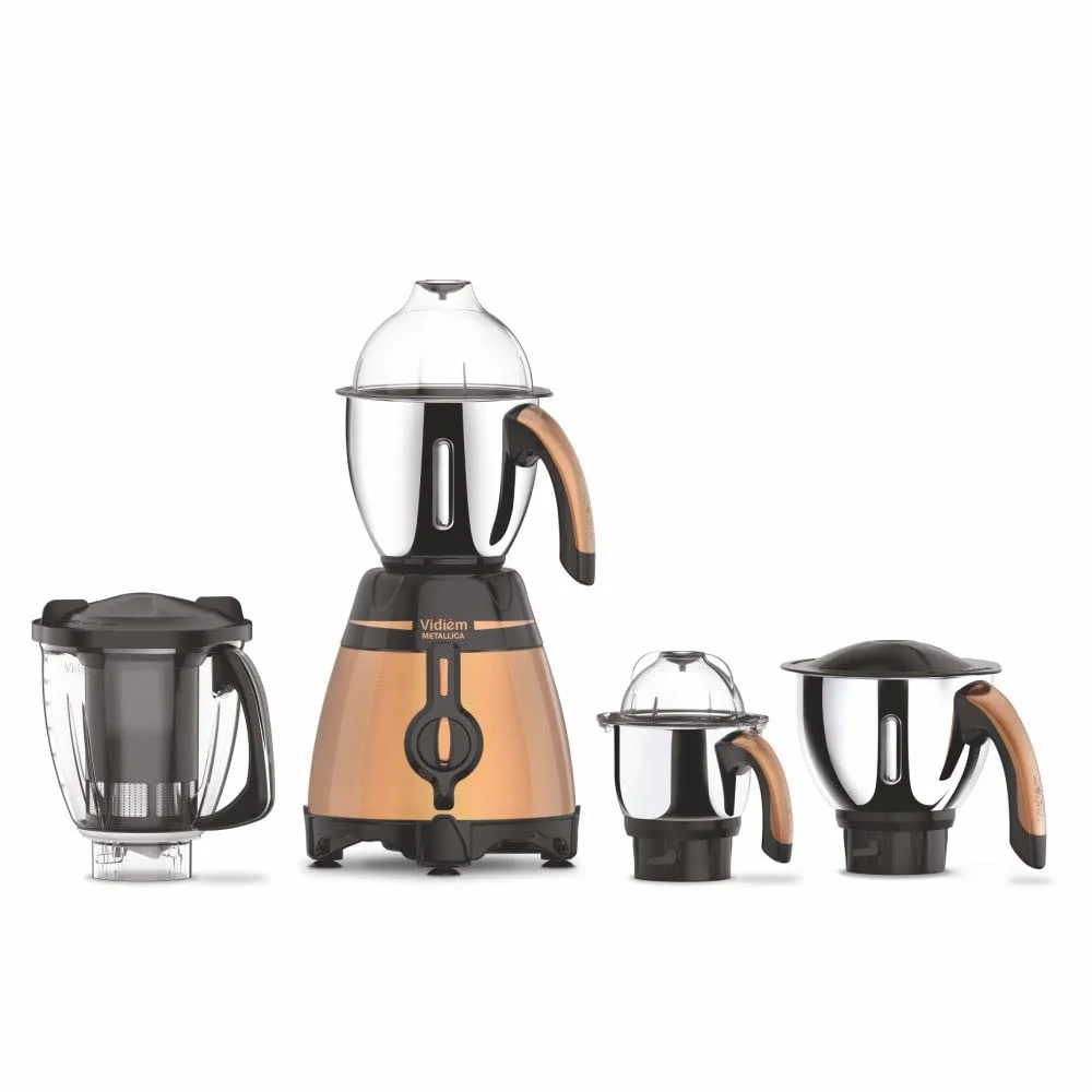Vidiem 649 A Metallica Bronze|Mixer Grinder 1000 Watt with 3 Jars & 1 Juicer |4 Leakproof Jars withself-Lock for Wet & Dry Spices, Chutneys|5 Years Warranty - image 2