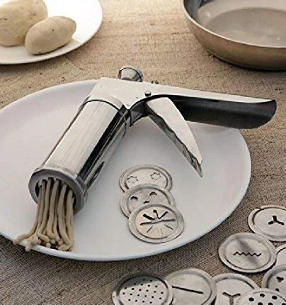 Wazdorf Stainless Steel Kitchen Press with 15 Different Types of Jalies, Murukku Maker/Bhujiya Maker/Noodles/Cookies/Namkeen/Chakali Maker/Sev Maker/Farsan Maker/Gathiya Maker - image 1