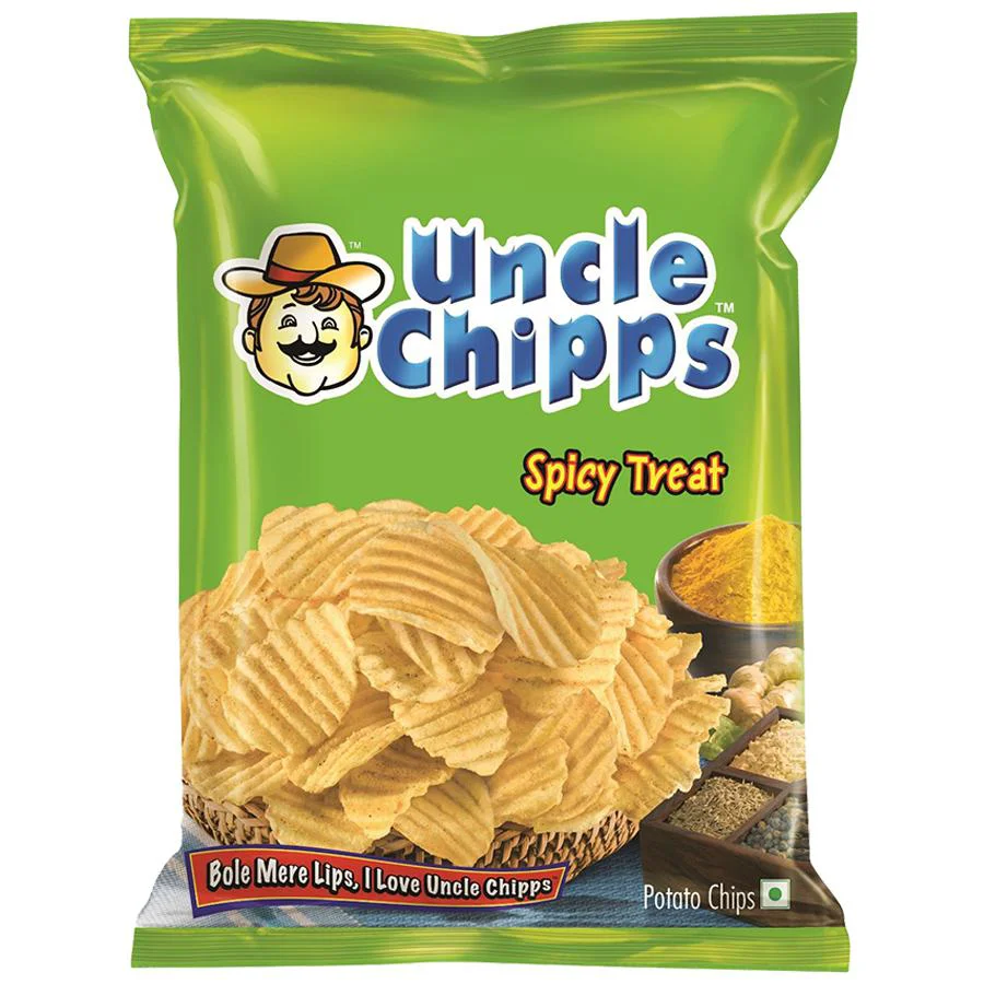 50x Uncle chips Spicy Treat, Pack of 50 (28 g each)