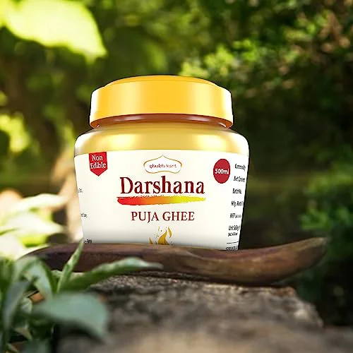Shubhkart Darshana Puja Ghee - 500 ML for Daily Puja, Festivals| Puja Deepam Oil (Ghee for Pooja) Puja Ghee for Diya or lamp and Wicks or Batti | Rich in Aroma - 500ml Jar Pack | Non-Edible - image 1