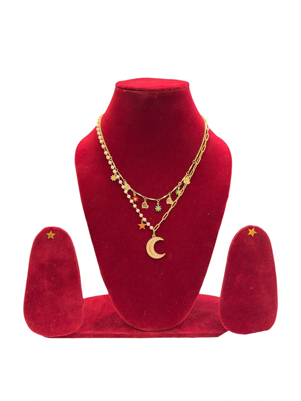 Glow Moon Charm Pendant Necklace – Fashion Jewellery for Women