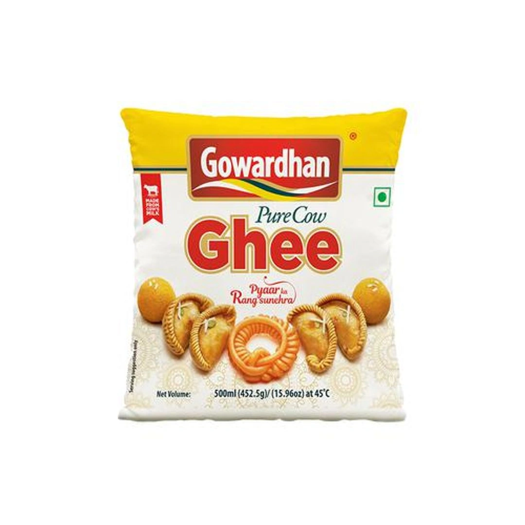 Gowardhan Premium Ghee, 500 ml Pouch - image 1