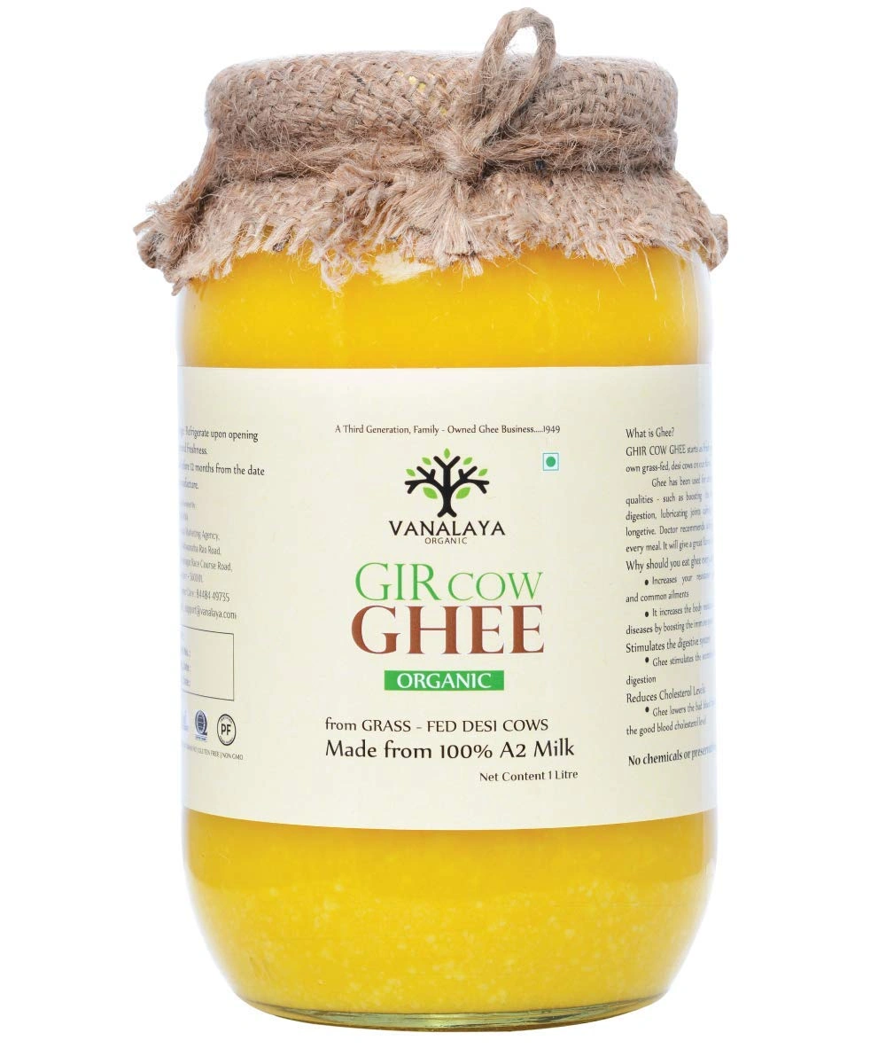Vanalaya Organic A2 Desi Gir Cow ghee from A2 Milk - 1L - image 2