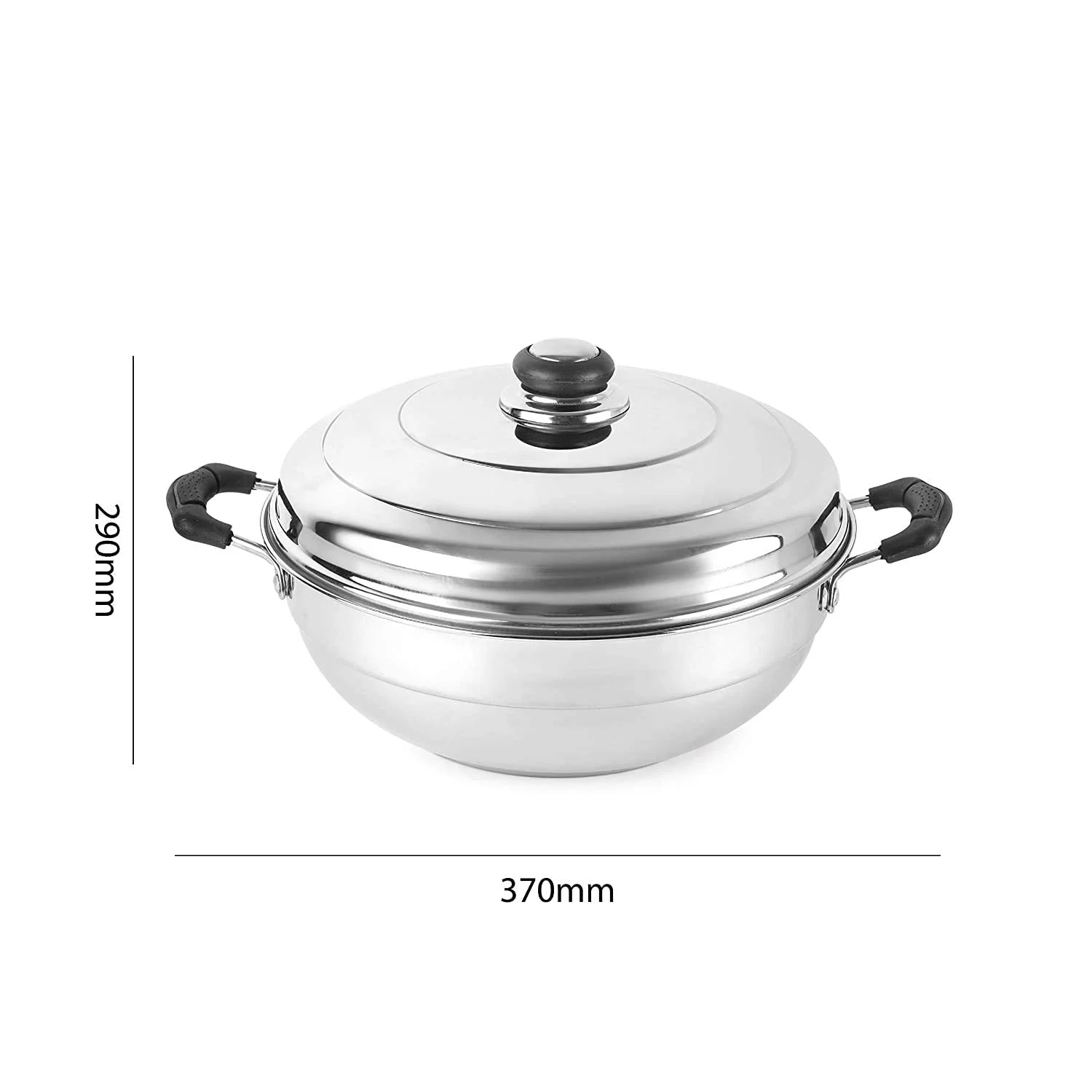 WayMore® Triply Multi Kadai Steamer with Induction & GasTop Compatible 5 Plate 2 Idli | 2 Dhokla | 1 Patra | Momo's | 28.5 cm Dia) - image 1