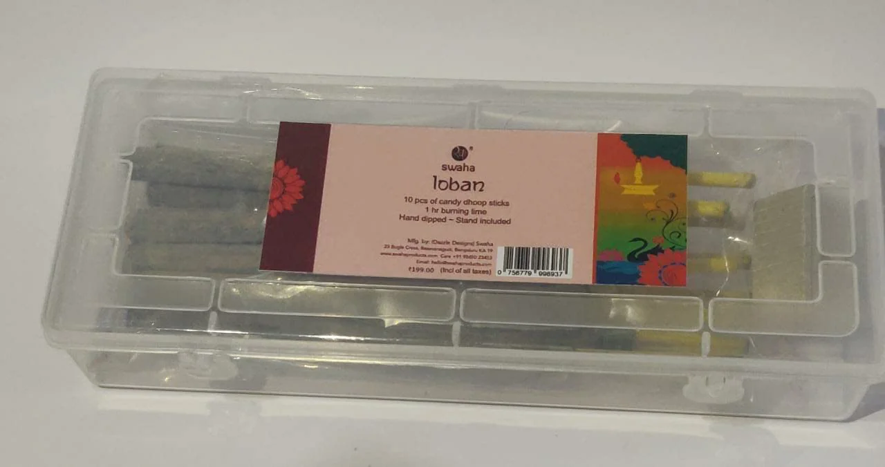 Swaha Candy Loban Stick (Set of 10), Long Lasting Earthy Fragrance Incense Sticks - Pack of 1 - image 1