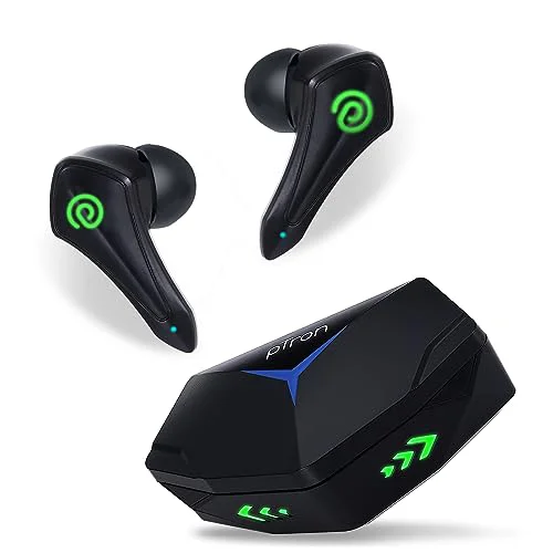 pTron Newly Launched Bassbuds B91 Plus TWS Earbuds with 38ms Gaming Low Latency, AI-ENC Stereo Calls, 45Hrs Playtime, Dual HD Mic, in-Ear Bluetooth 5.3 Headphones, Fast Type-C Charging & IPX5 (Black) - image 2