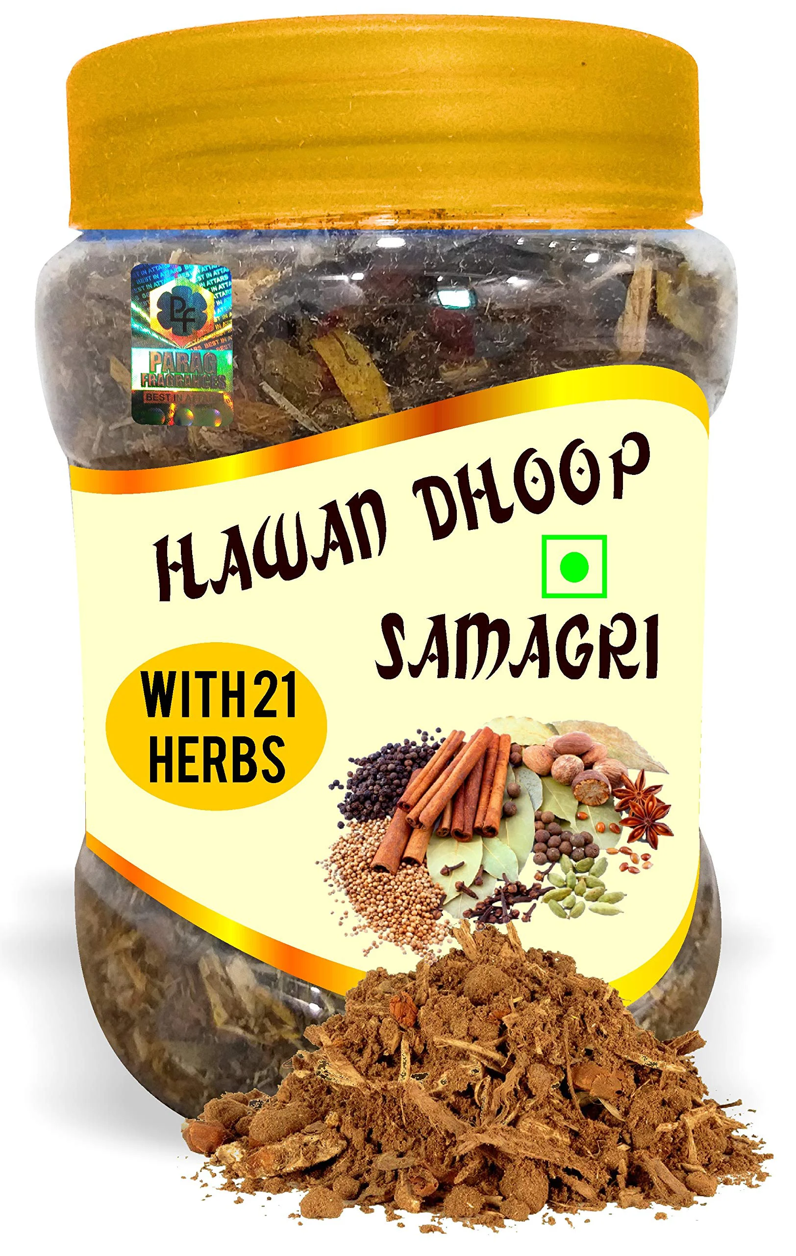 Parag Fragrances Natural Hawan Dhoop Samagri Hawan Samagri with 36 Types of Herbs / Hawan Samagri for Dhoop, Hawan or Yagya (350gm) - image 2