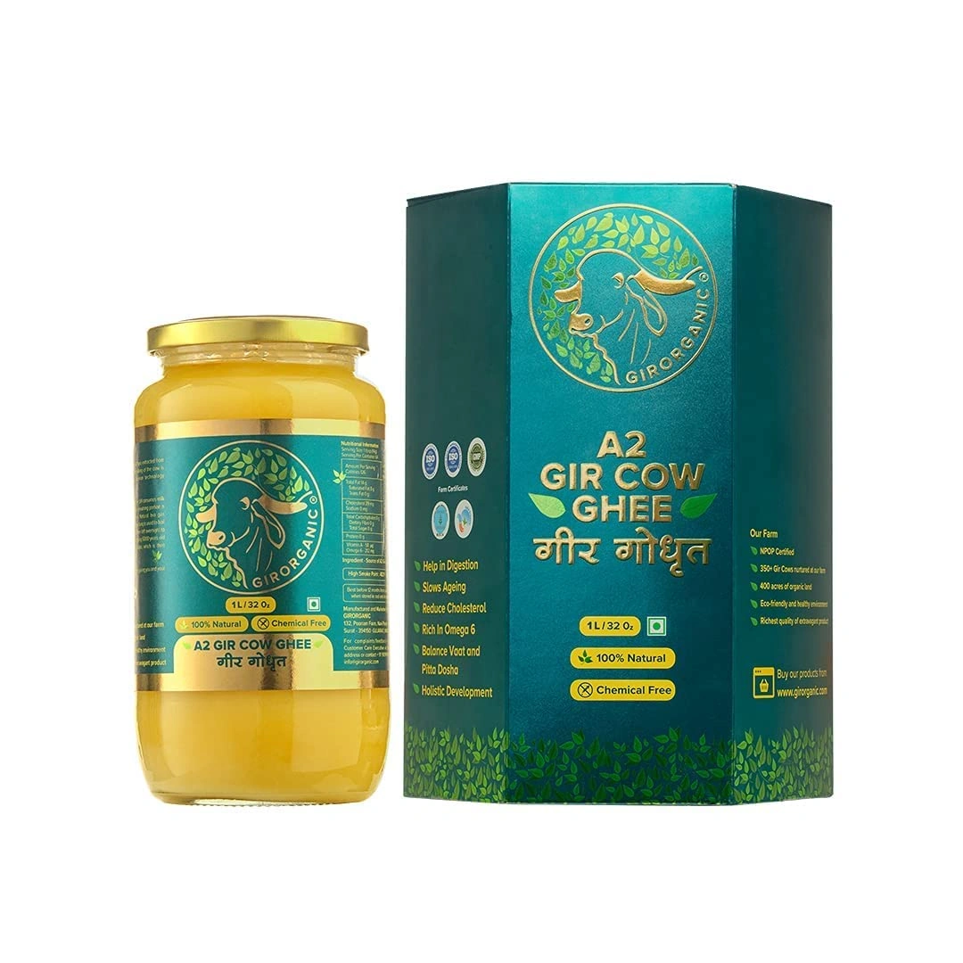GirOrganic A2 Pure Ghee, Vedic Bilona Method - 1L - image 1
