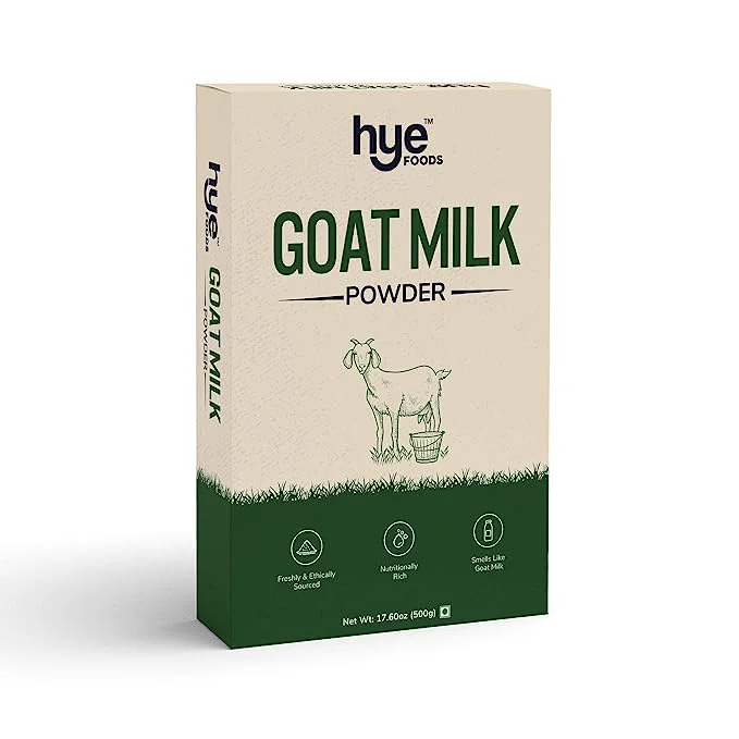 HYE FOODS Goat Milk Powder | Naturally Fed Goats Easier to Digest Improves Platelets Beneficial for Children 100% Pure & Natural 500 gms - image 1