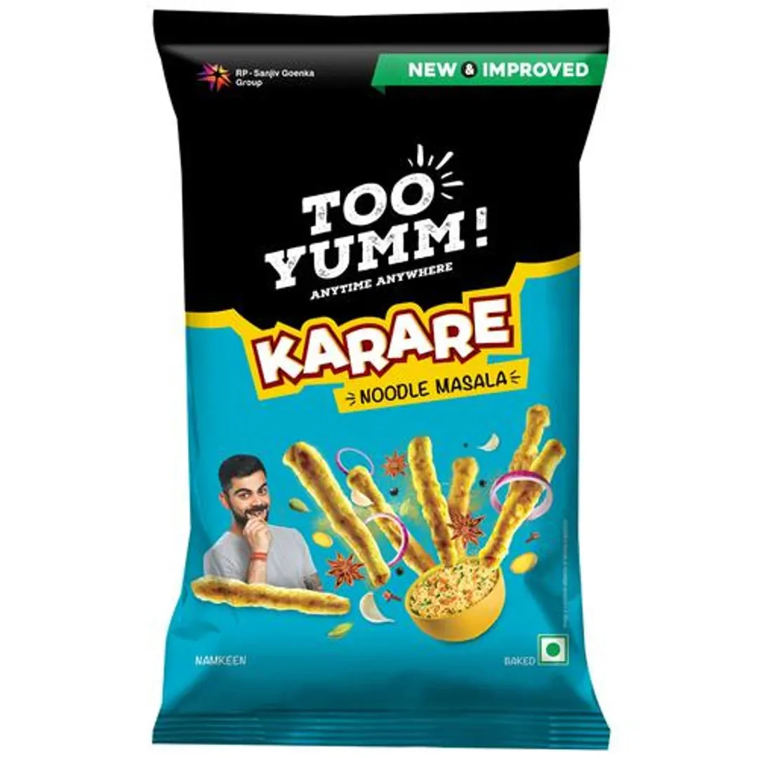 50x Too Yumm! Karare - Noodle Masala, Baked Snack & Not Fried, Pack of 50 - 75 g each