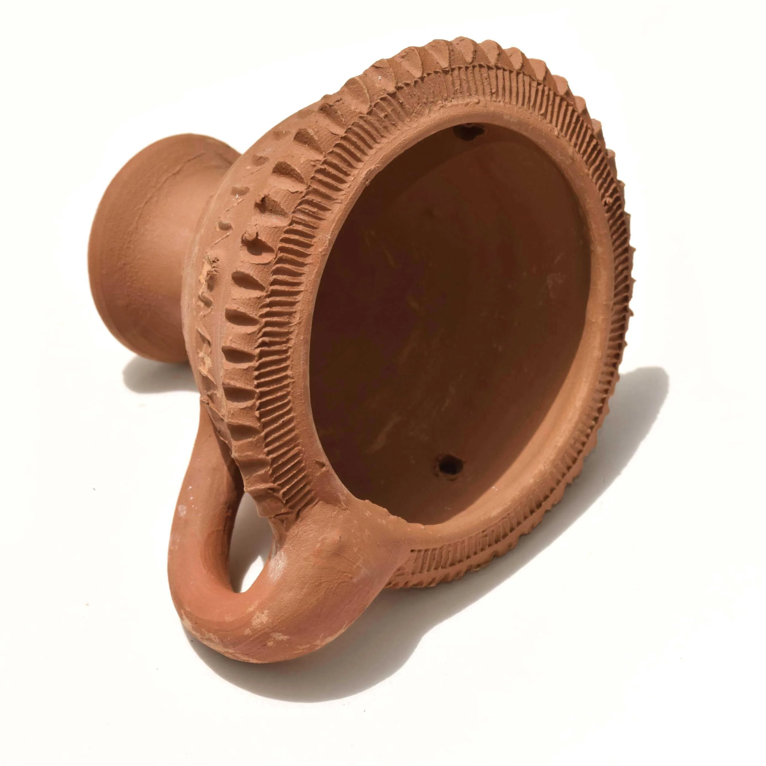 Pure Source India Natural Clay Desi Handmade Dhoop Loban Dani/Dhuni Burner Holder/Pot Stand for Puja/Hawan/Dhuni (Shop/Office/Room/Gardan etc.) (4 Inch Size 100% Pure Mitti) - image 2