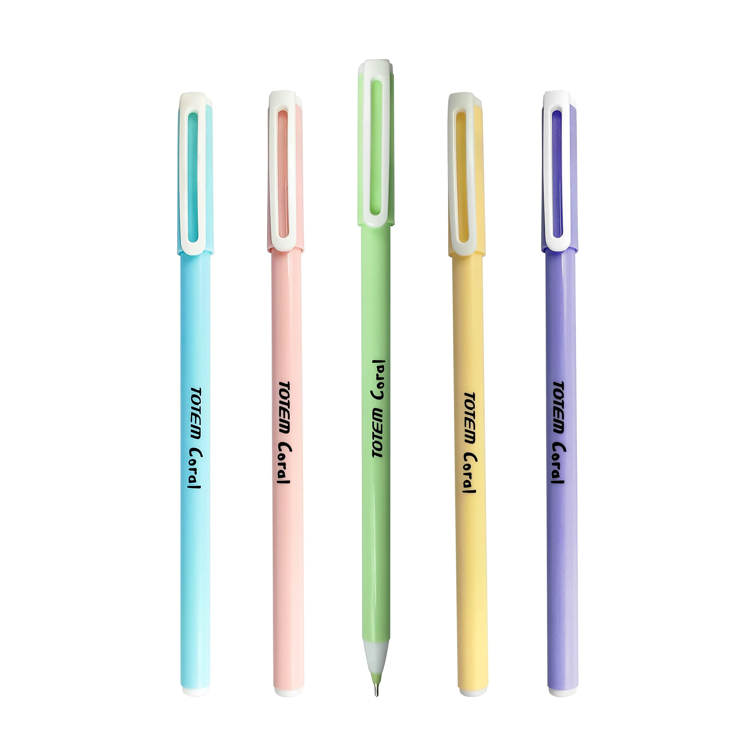 TOTEM Coral Ball Pens | 60 Blue Ink Pens | 0.7 mm Tip | Fragrance Ink | Cute Design | Fast Writing | Pen for Exams | Stationery Items | Stick - image 1
