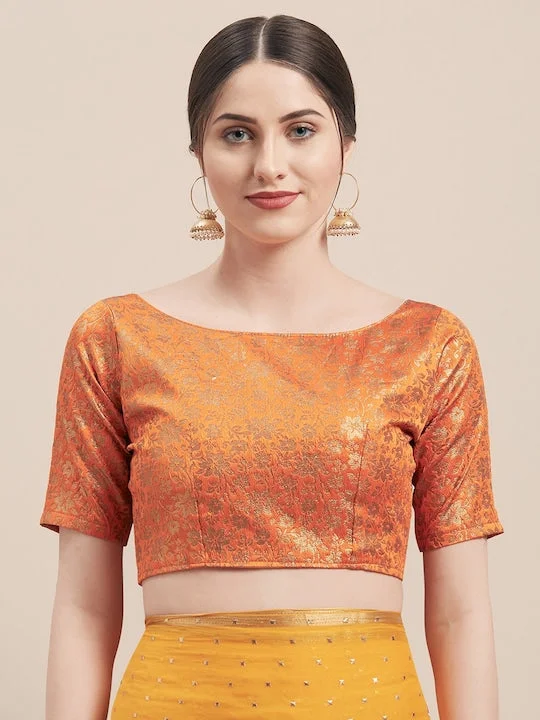 Yellow Embellished Poly Georgette Saree - image 2