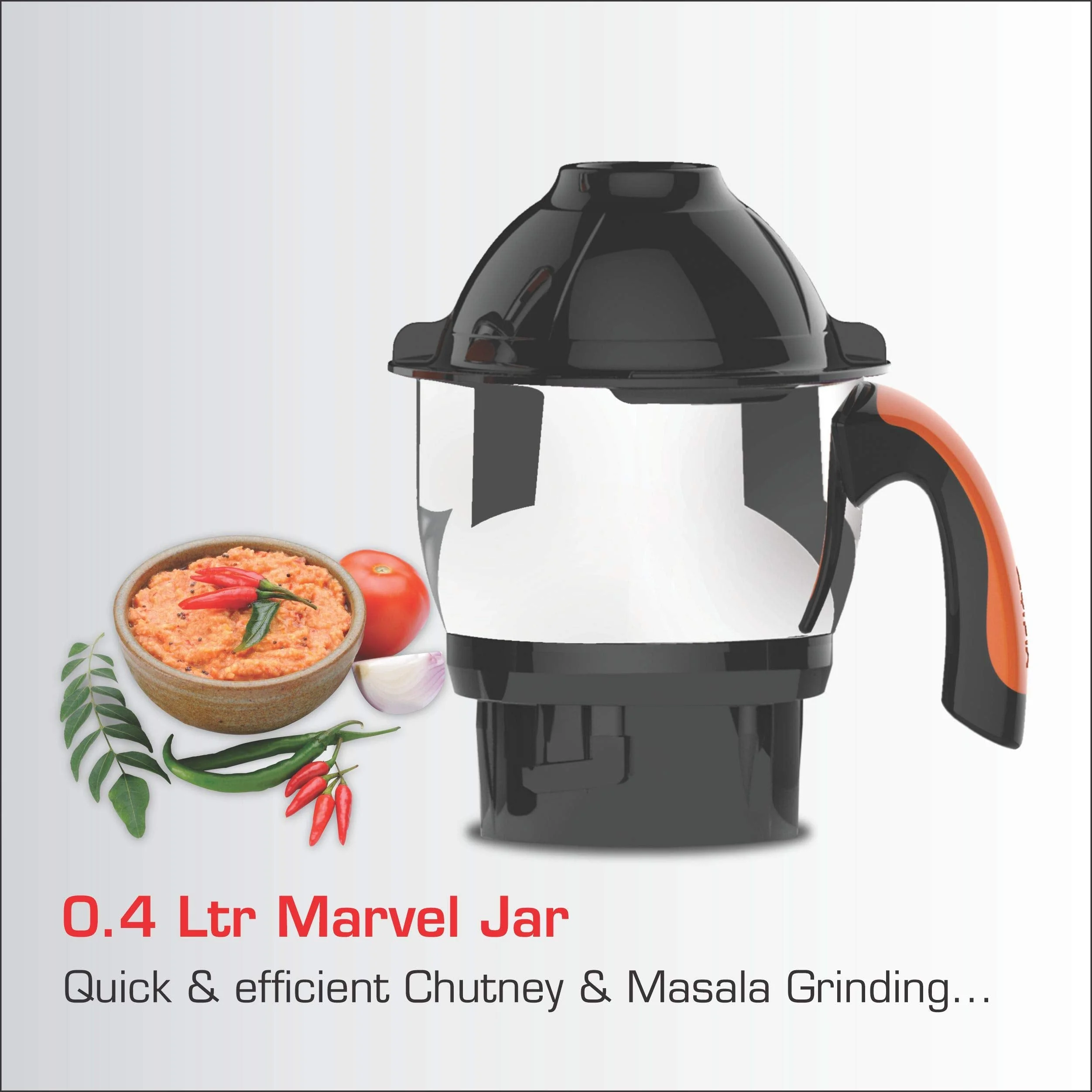Vidiem Mixer Grinder 577 A Vector SS (Black) | 750-watt mixer grinder 3 Leakproof Jars with self-lock for wet & dry spices, chutneys & curries | 5 Years Warranty - image 1