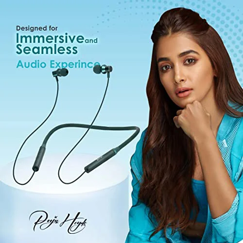 pTron Tangentbeat in-Ear Bluetooth Wireless Headphones with Mic, Punchy Bass, 10mm Drivers, Clear Calls, Dual Pairing, Fast Charging, Magnetic Buds, Voice Assist. & IPX4 Wireless Neckband (Dark Green) - image 1