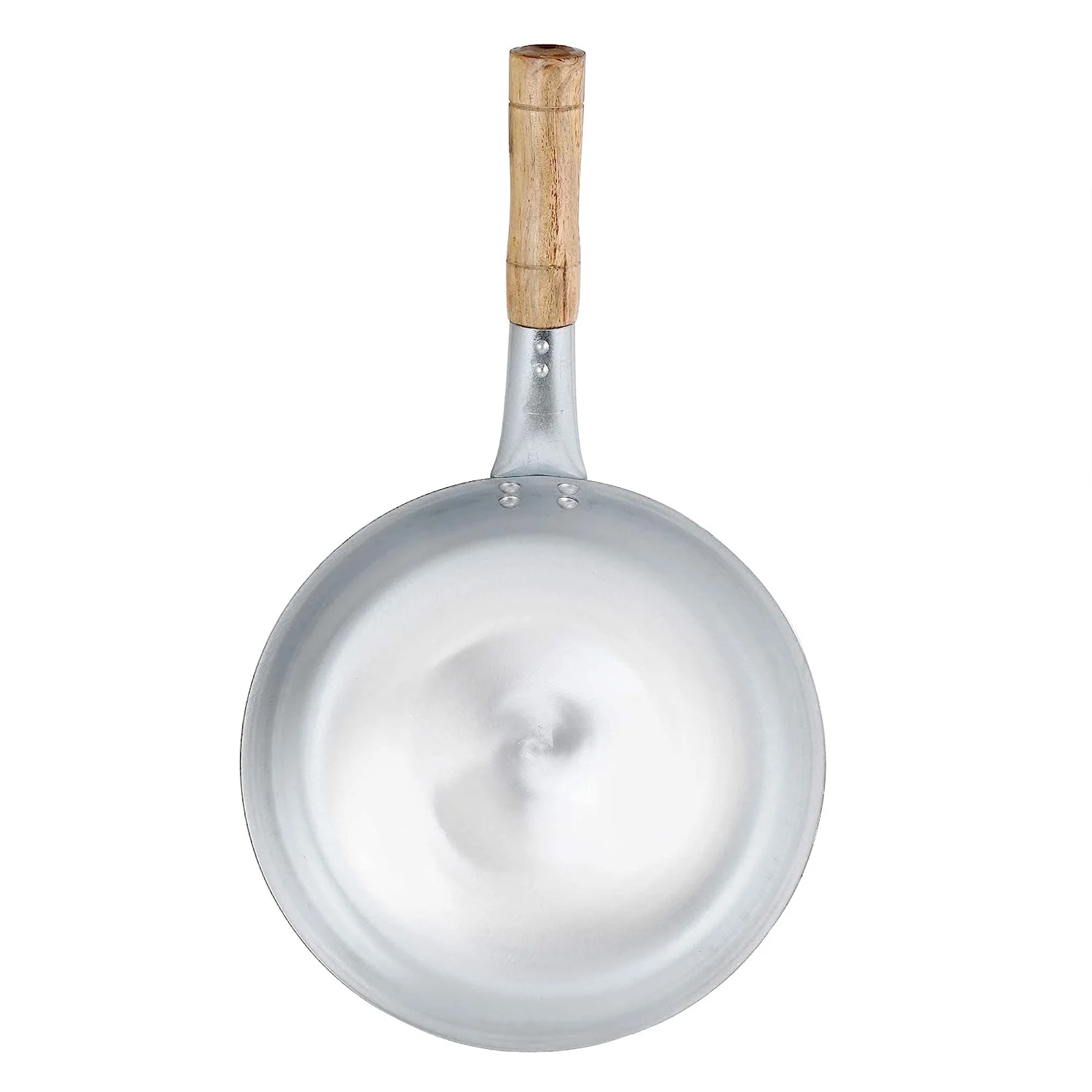 WokHouse Iron Kadhai 11 inches Iron Wok | Chinese Kadhai with Wooden Handle - image 1
