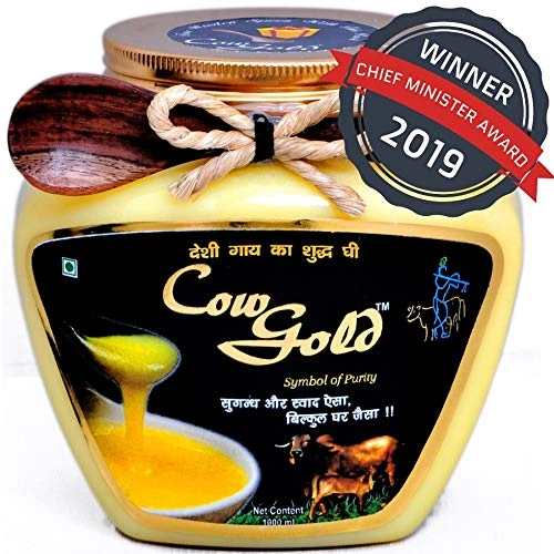 CowGold Desi Cow A2 Ghee (Sahiwal & Rathi Cow) Bilona Method  - 1 litre (1000ml) - image 1