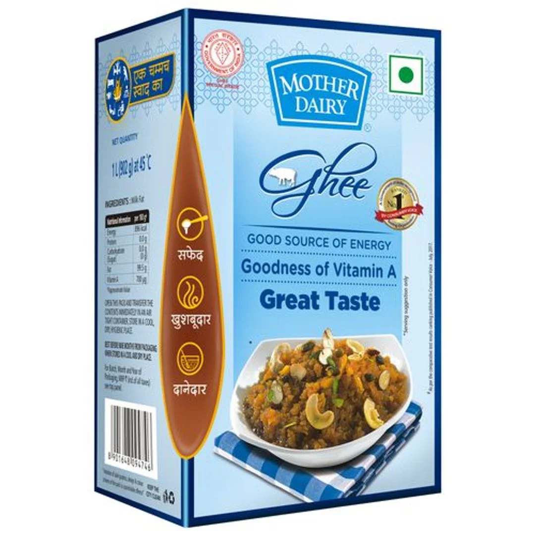 Mother Dairy Ghee, 1 L Carton - image 2