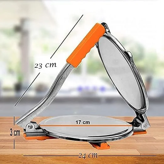 Wriniey Stainless Steel Puri Maker New Press Machine for Home and Kitchen for Making Papad khakhra poori and Many More Manual Hand Press with Handle (Pack of 1) - image 2