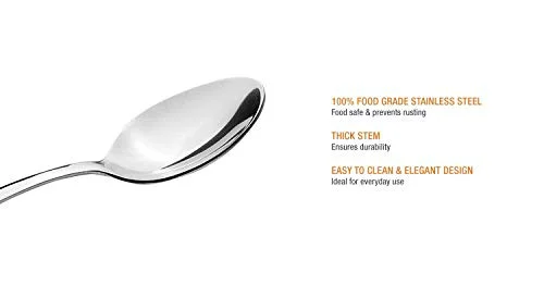 Whiteibis Stainless Steel Medium Dinner/Table Spoon Set - Set of 6 - image 2