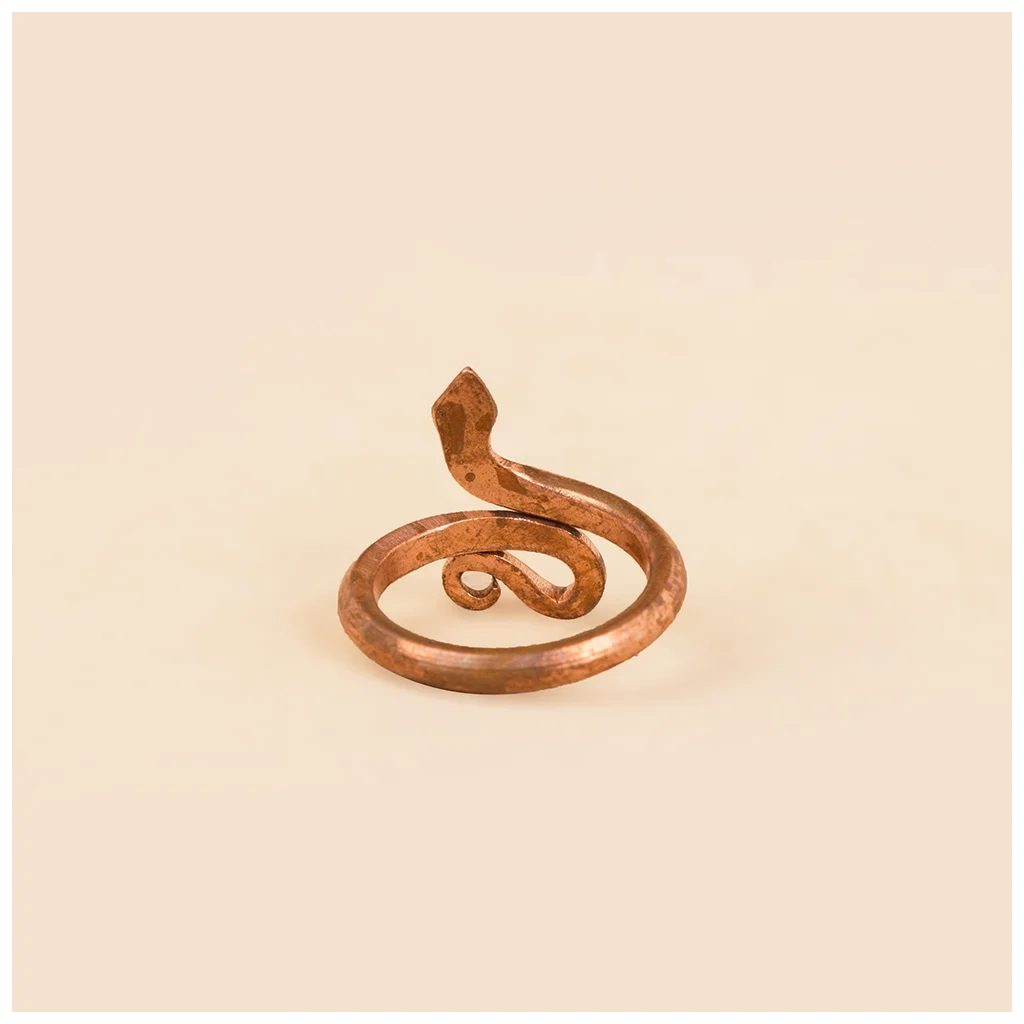 Sarpa Sutra, Consecrated Snake Ring, Copper metal (Medium Size) - image 1