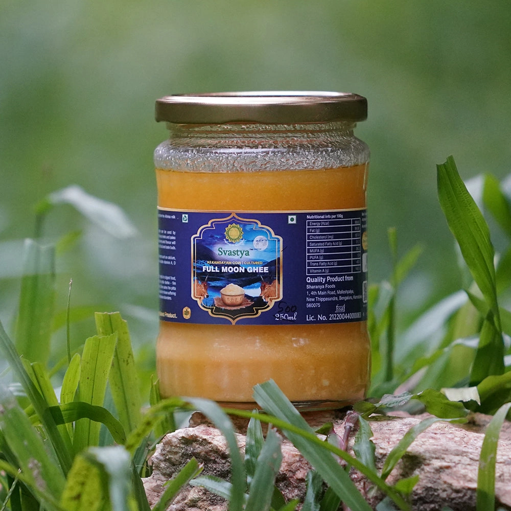 Svastya Organic Farms - Organic Full Moon Cultured Desi Kangeyam Cow A2 Milk Ghee - 500ml - image 2