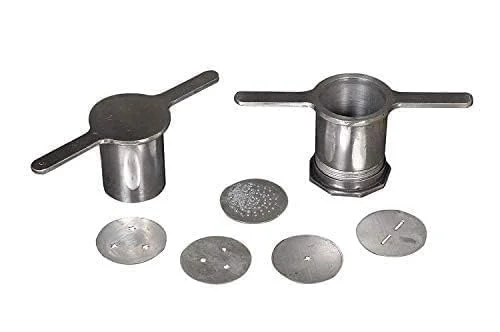 UROOJ Best Combo of Aluminium Kitchen Press ith 5Blades Snack/Noodles Press/Muruklu/Murukku Maker & M Tech 12 Pieces Cookie Cutter Stainless Steel Cookie Cutter with 4 Different Shape - image 2