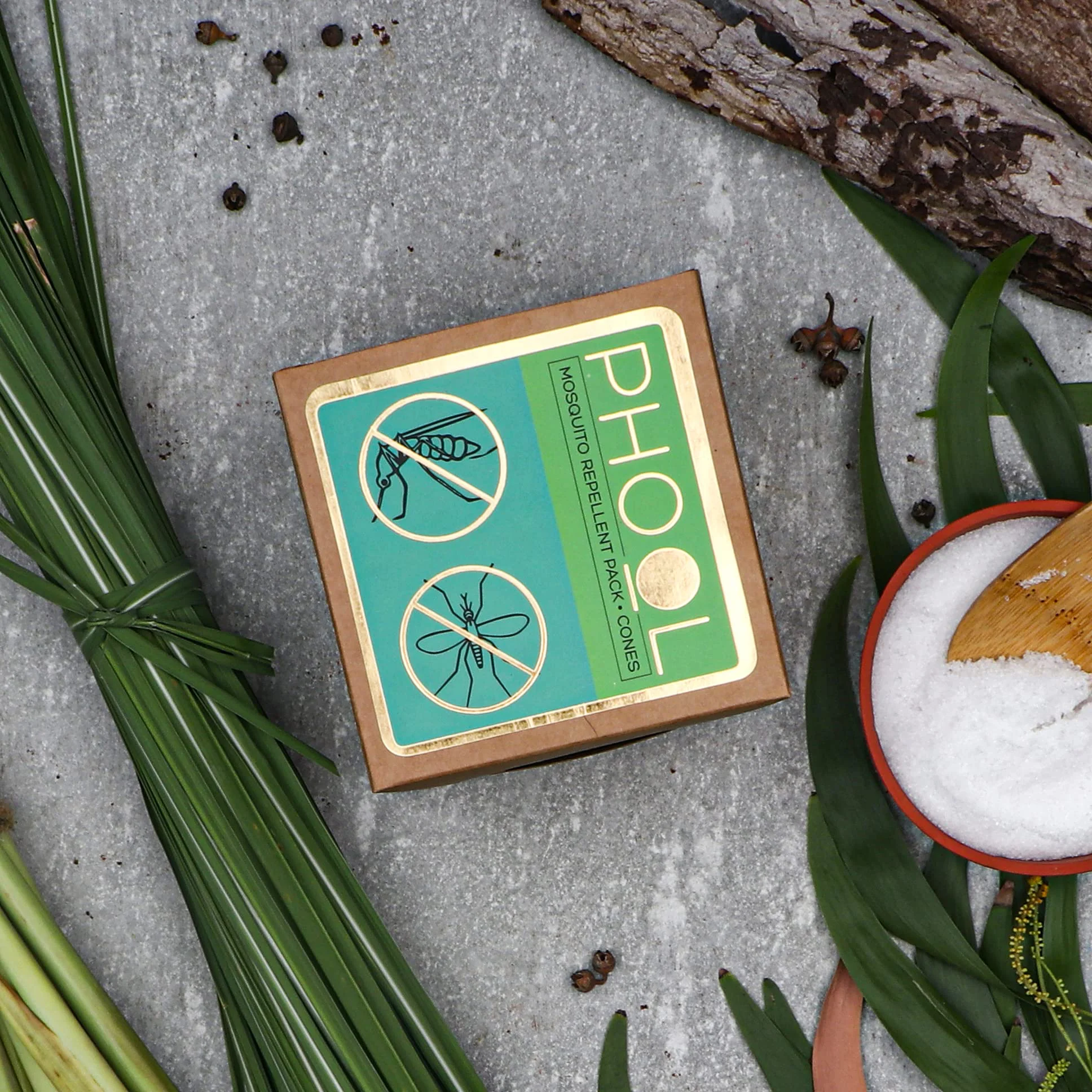 PHOOL LUXURY INCENSE Mosquito Repellent|Pack Of 2(80 Organic Dhoop Cones|2 Fragrances- Citronella&Eucalyptus)+1 Free Ceramic Holder|Handrolled|Sulphur&Charcoal Free|100% Organic(500 Gms) - image 2