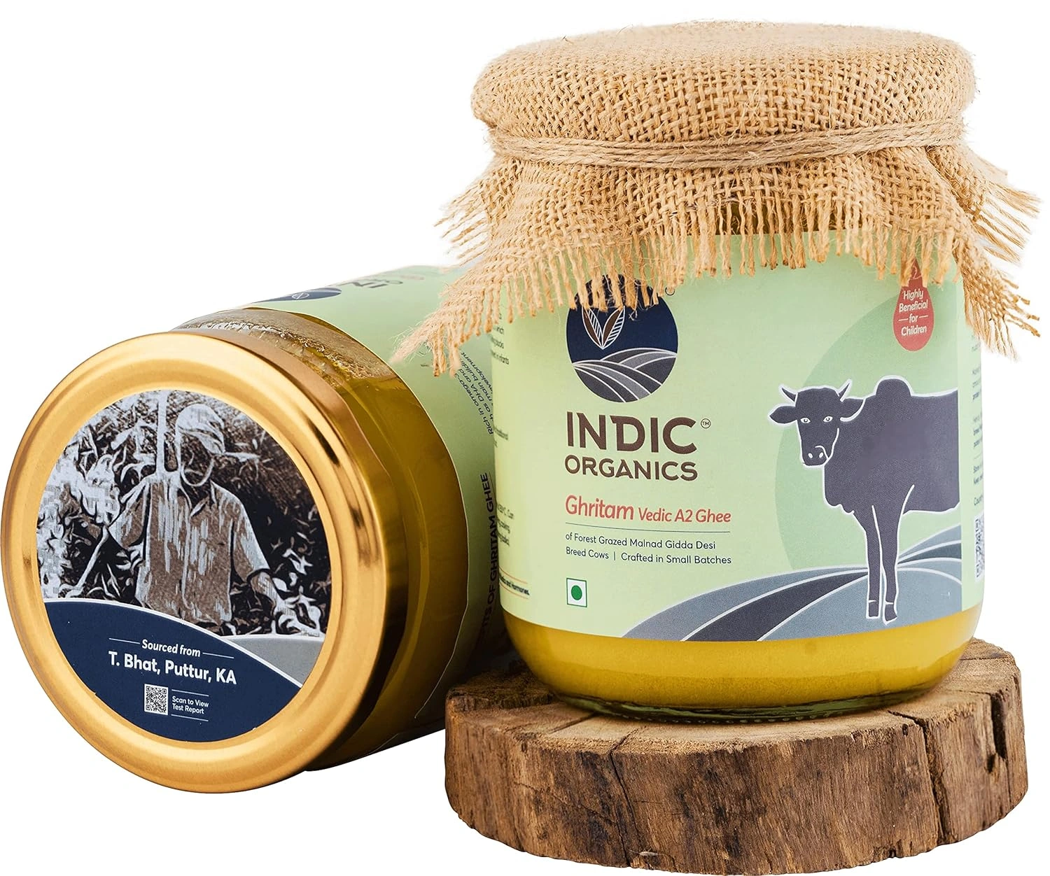 Indic Organics Forest Grazing Malnad Gidda Desi Cow's A2 Ghee | Rare Ayurvedic & Medicinal Bilona Ghee, 1000 ml - image 2