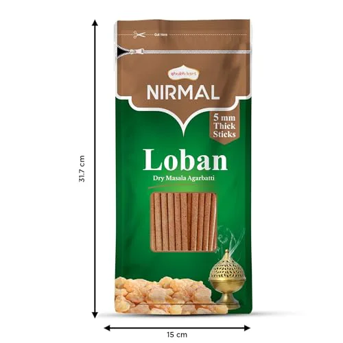 Shubhkart Nirmal Loban Dry Masala Agarbatti Zipper 125gms - 5mm Thick Sticks | Special Long Lasting Agarbatti for Puja, Havan, Rituals | Pooja Room Items for Aromatic Environment (Pack of 2) - image 2