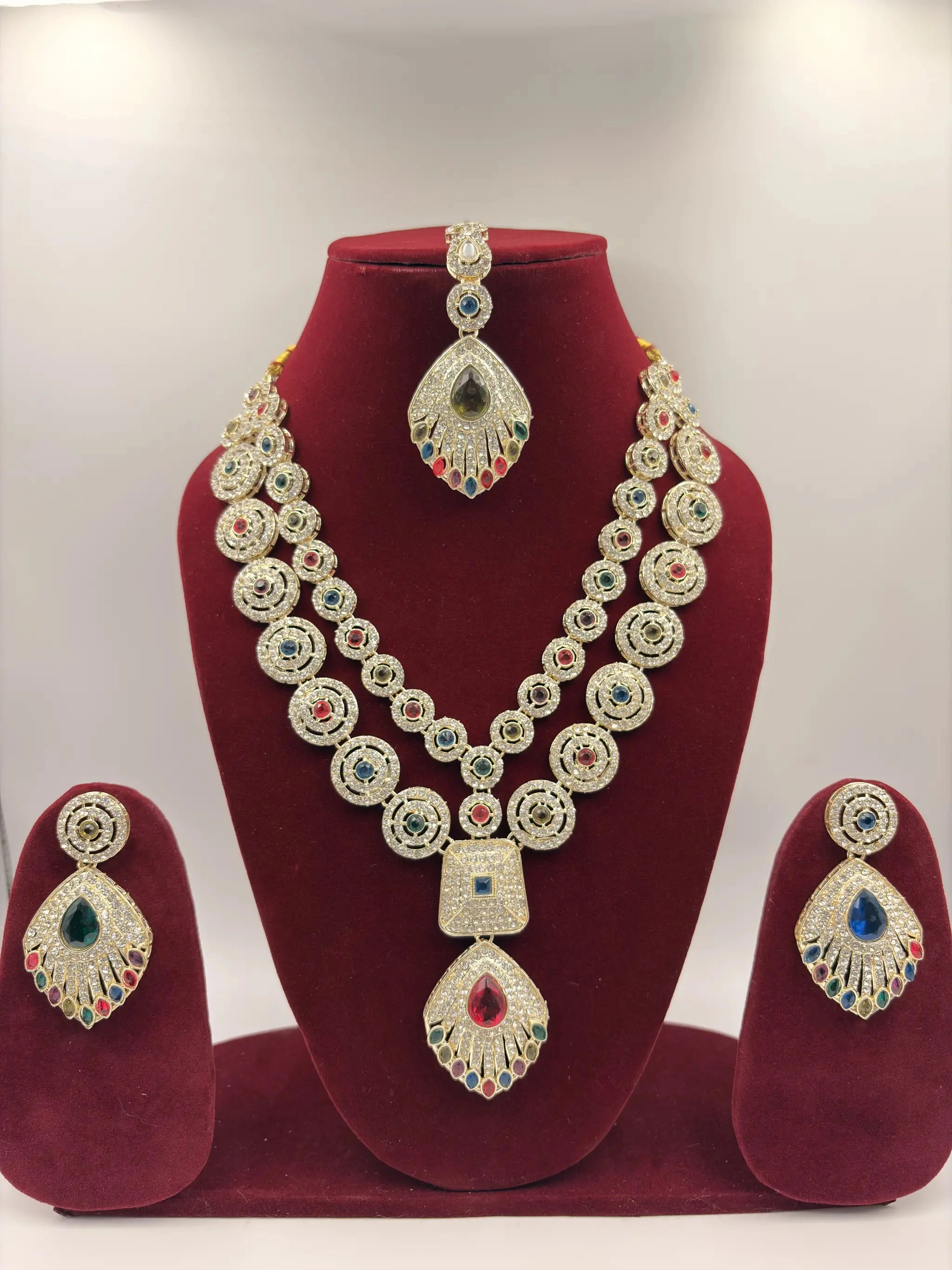Multicolor Bridal Necklace Set – Bridal Jewellery for Women