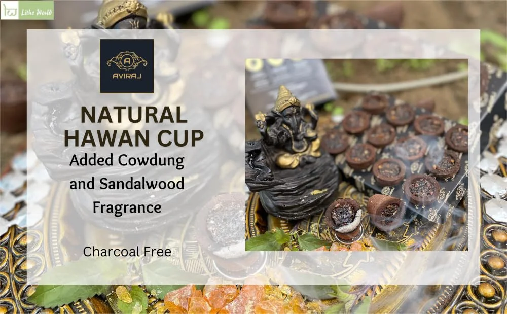 Aviraj Loban Cups Dhoop for Pooja (72 Cups) | Havan Cups for Pooja | Natural Guggal/Sambrani Cup Dhoop Original | Charcoal Free | Pack of 6 Trays - image 2